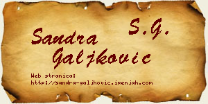 Sandra Galjković vizit kartica